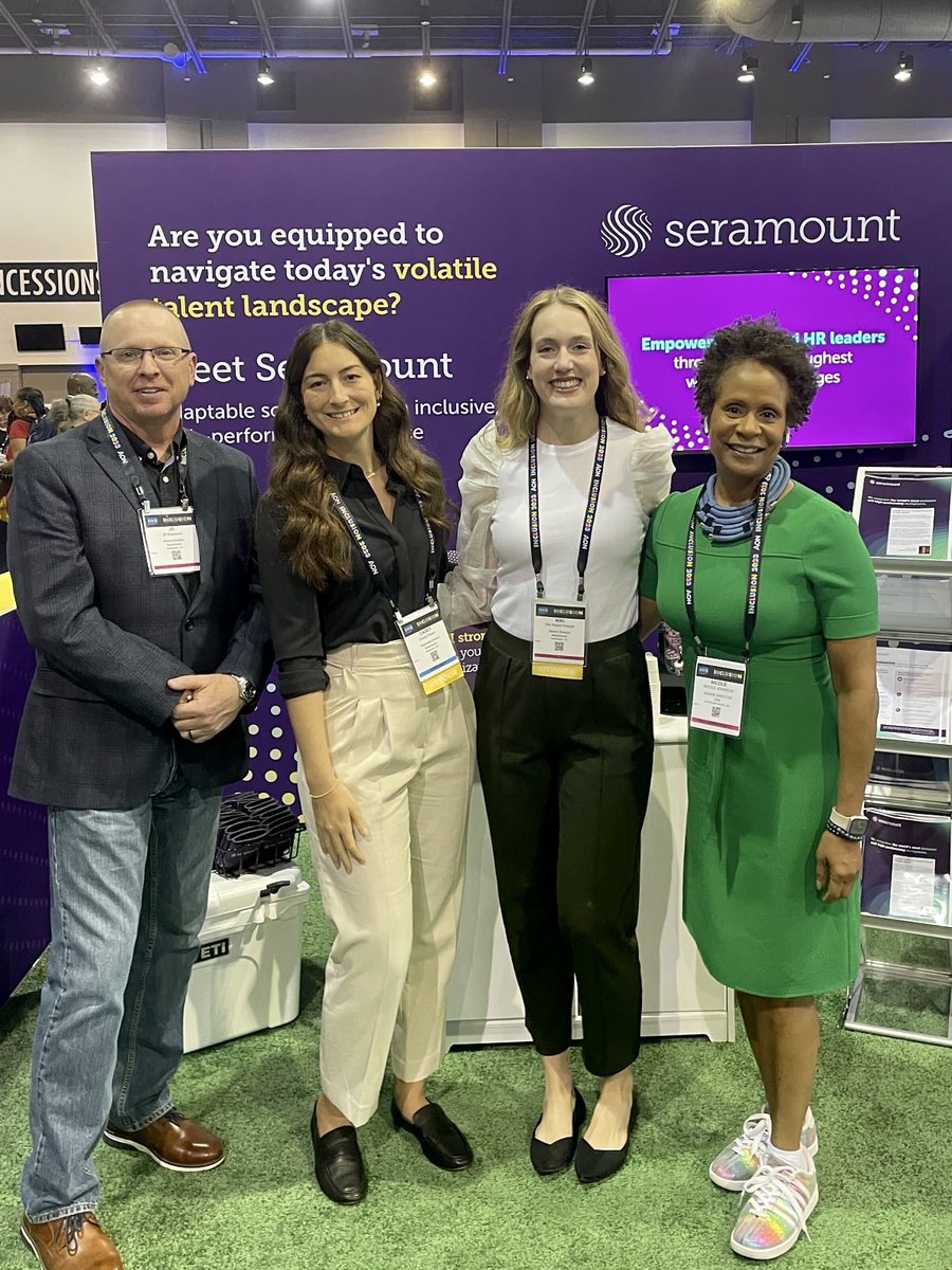 Seramount's tweet photo. 📣 #Seramount unveils new research at SHRM Inclusion! 📊
Swing by booth #324 to learn more and to meet our Seramount DEI and talent specialists - we're eager to meet you and say hello! 👋 https://t.co/Au0WfJD7sF https://t.co/tfs1zbkQX6