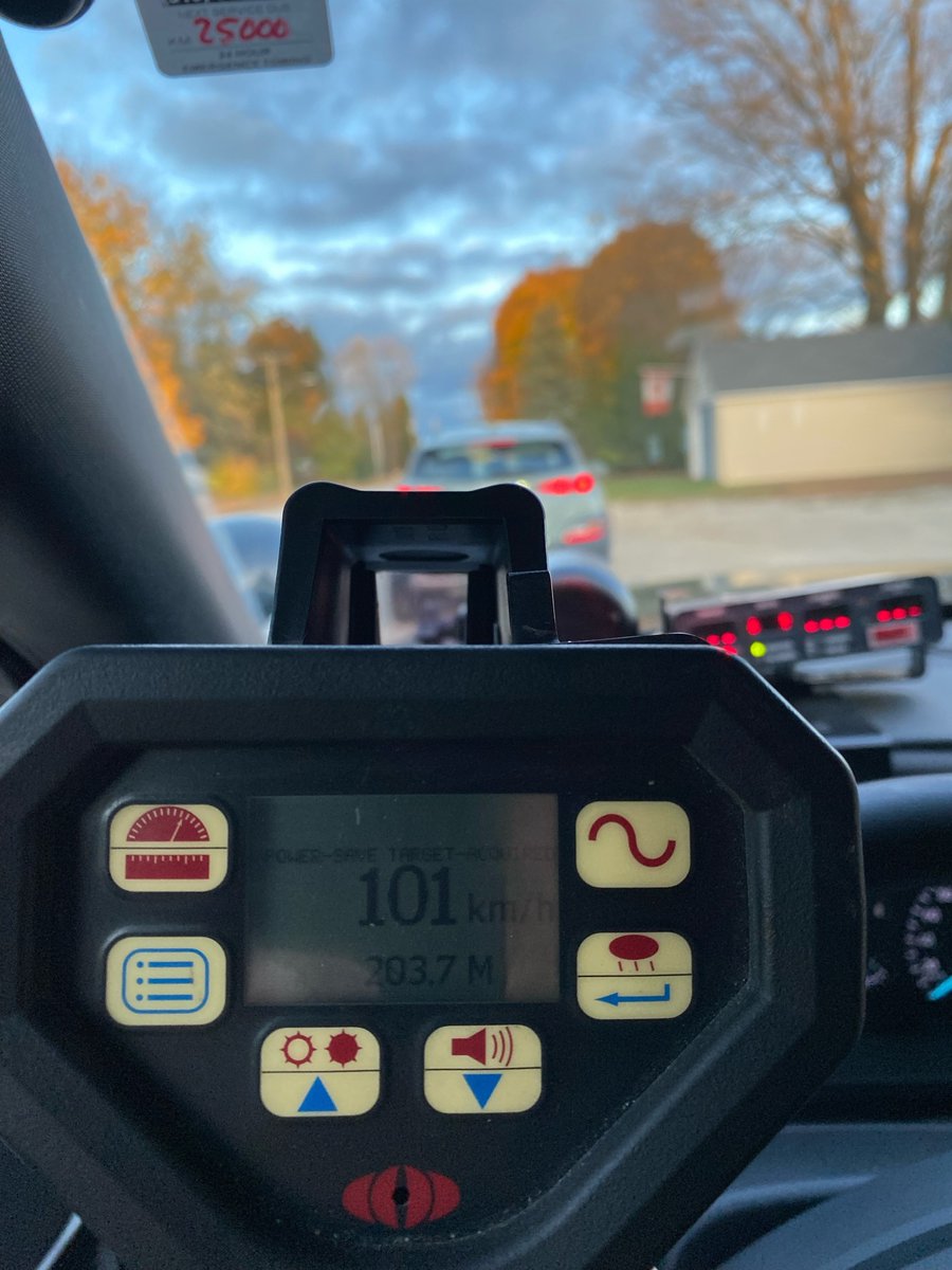 OPP_WR's tweet photo. DON'T SPEED IN COMMUNITY SAFETY ZONES! The #GreyBruceOPP stopped this driver doing over 100km/hr in a 50 zone in a #communitysafetyzone in #rocklyn. This driver will now be walking for 30 days and their vehicle impounded for 14 days. #drivesafe #watchforchildren ^kl https://t.co/gHuP928Ks0
