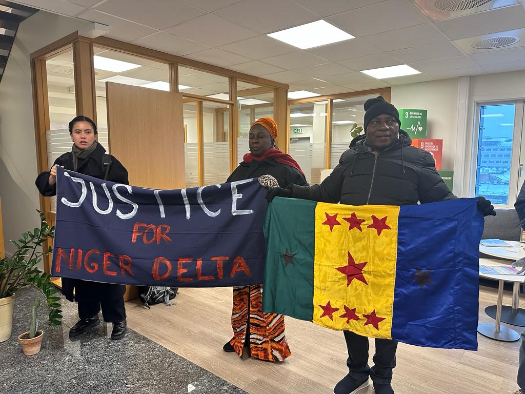 #ANEEJNorwayUpdate #Justice4NigerDelta We are here in Oslo to stand for justice in the Niger Delta, one of the longest time in tragedies inflicted by the powers of Europe, the big investors and others on the continent of Africa. @FIVH @ActionAidDK @ForumNorway @Spireorg @Ugolor