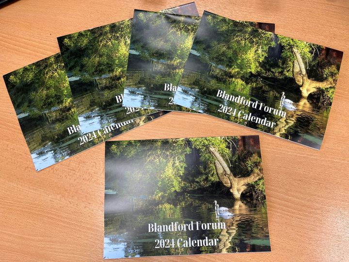 The 2024 Blandford Calendar, featuring photographs submitted by local residents, is now on sale in the Information Centre in support of the Mayor’s Charities – the Blandford Town Museum and Blandford Food Bank.
