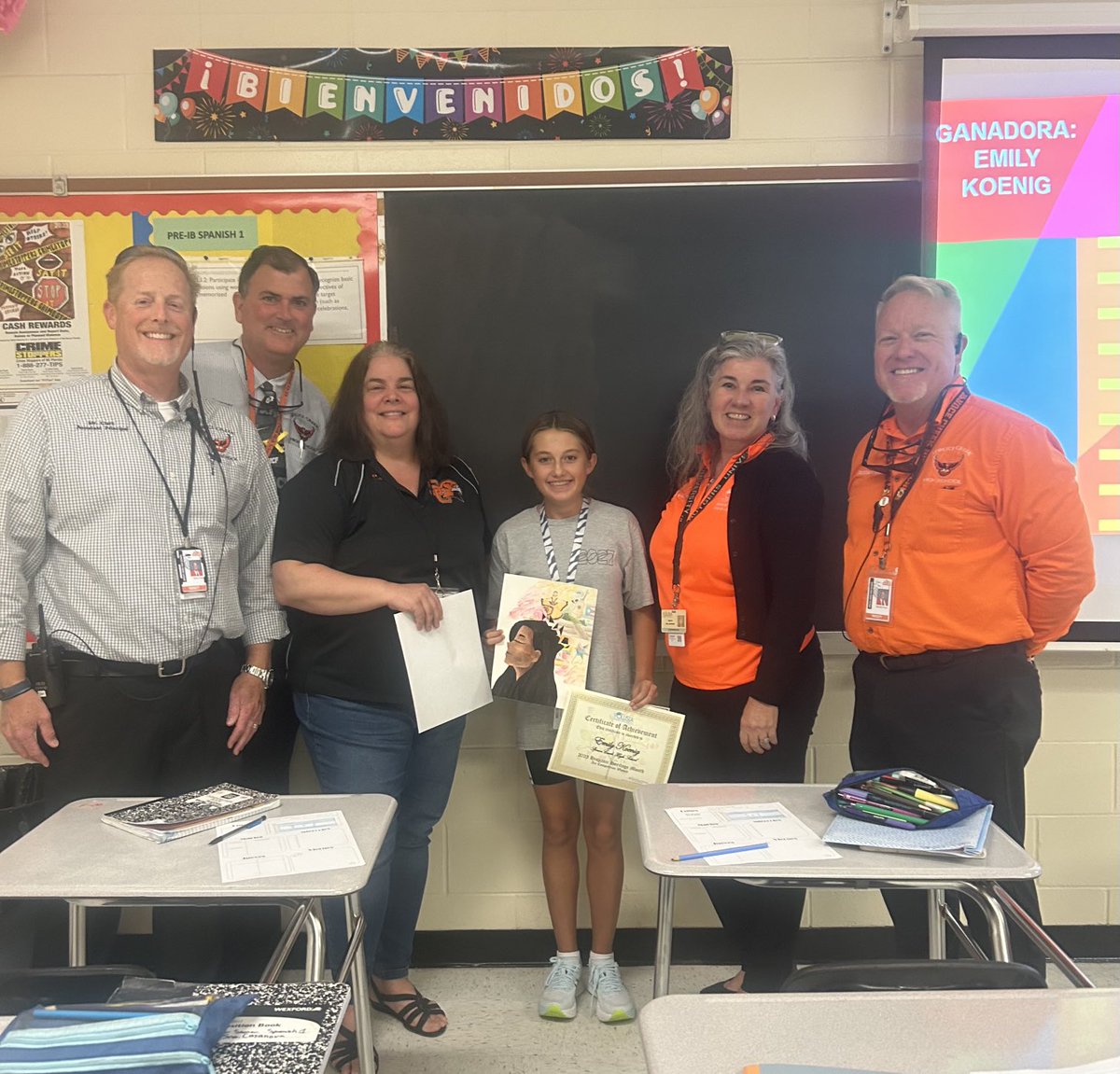 Grace Kellermeier (@gkellermeier) on Twitter photo Congratulations to Emily Koenig, winner of the Volusia County Schools Hispanic Heritage Month Art contest for High School. Ms. Casanova is her Spanish teacher. <a href="/GreatDay2BAHawk/">Spruce Creek High</a> #VCSWL #HispanicHeritageMonth #MesdelaHerenciaHispana Congratulations to Emily Koenig, winner of the Volusia County Schools Hispanic Heritage Month Art contest for High School. Ms. Casanova is her Spanish teacher. <a href="/GreatDay2BAHawk/">Spruce Creek High</a> #VCSWL #HispanicHeritageMonth #MesdelaHerenciaHispana