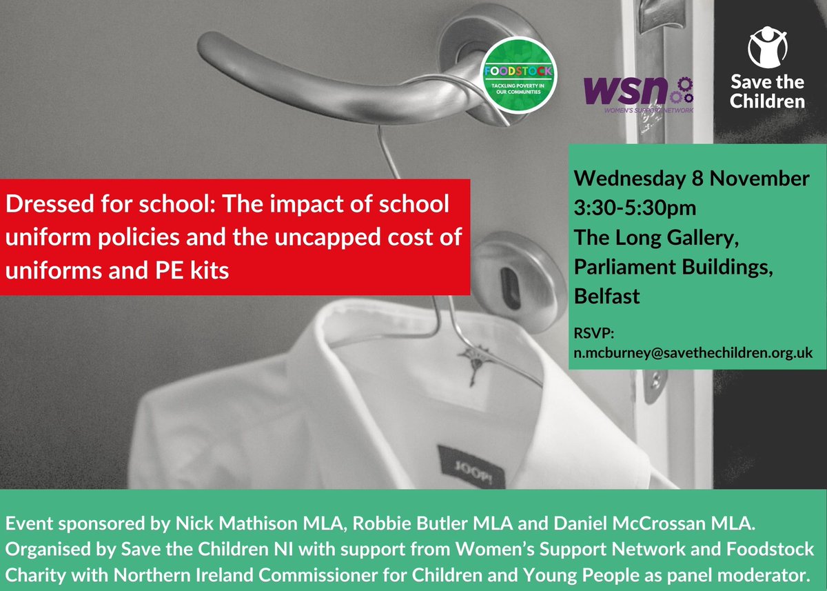 SCUKNI's tweet photo. ⏰Time is running out to register for 'Dressed for school'. 

We aim to hold an engaging conversation on the impact of #SchoolUniform policies &amp; the uncapped cost of uniform &amp; PE kits. Hearing from sector experts, young people &amp; those on the frontline.

‼️Full details below👇 https://t.co/hQmxeSpBUx