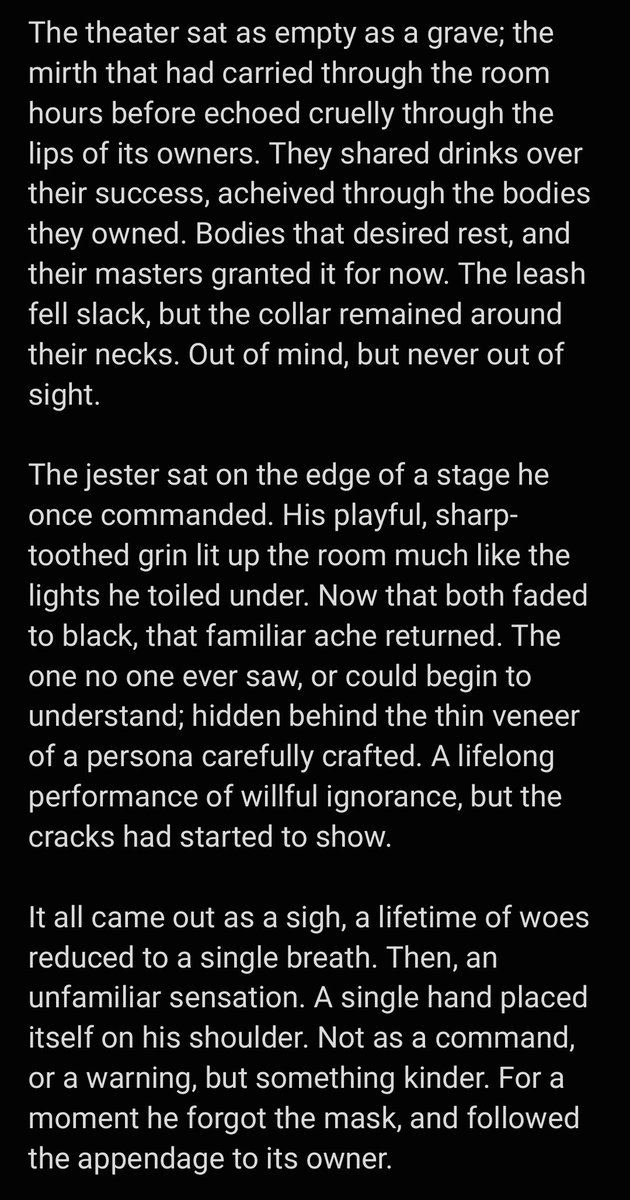 TMoe97's tweet image. Since Akire made me sad with this comic, they earned a drabble
#HazbinHotel #HelluvaBoss #drabble