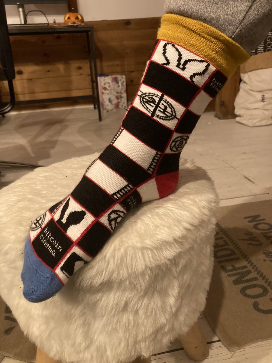 bitcoinfilmfest's tweet photo. Do you have our BFF socks? Send your sock pics in the comments, the one with the most likes wins 100 sats 🧦 https://t.co/BXOb6hT5IW
