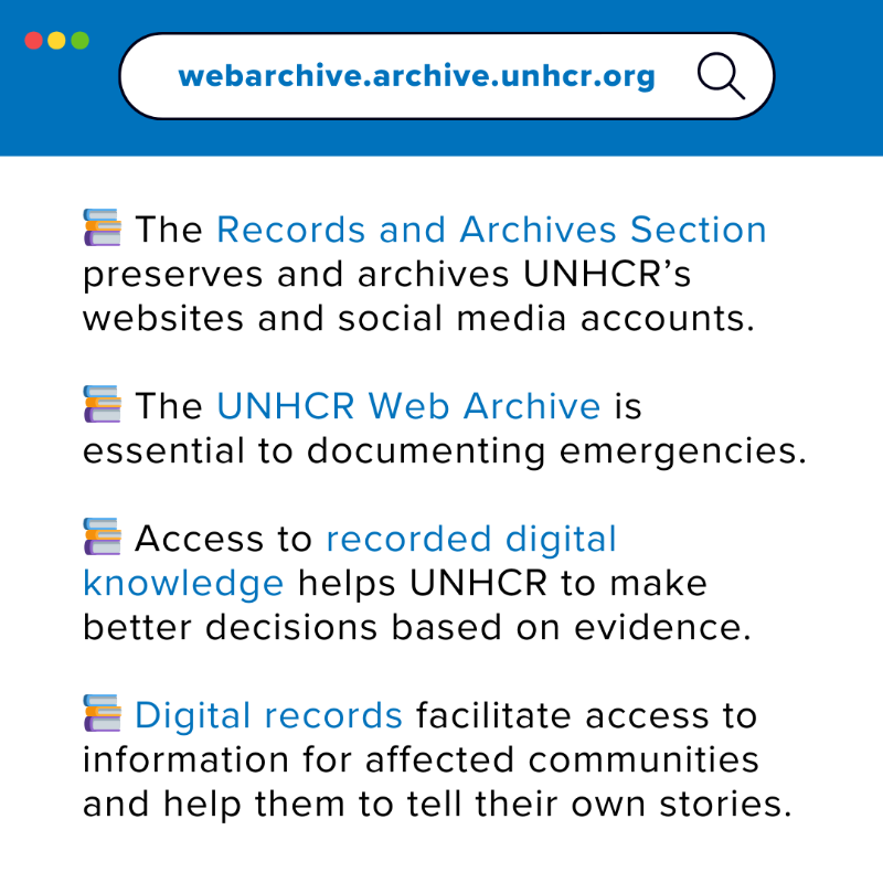 Refugees's tweet photo. On #DigitalPreservationDay, we recognize the internet's pivotal role in managing vital public information.

Our Records and Archives Section is dedicated to archiving UNHCR websites and social media accounts.

🔗 https://t.co/YVKr2g3GlX