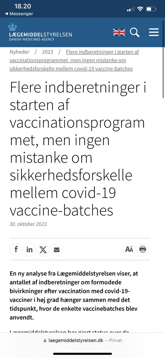 SÅ forsøger @LMSTdk at vaske sine hænder rene - efter pres fra dokumentaren “De forbudte bivirkninger”, der har sat fokus på statistiker @Max___Schmeling’s og co’s peerreviewed studie om vaccinebatches.

laegemiddelstyrelsen.dk/da/nyheder/202…