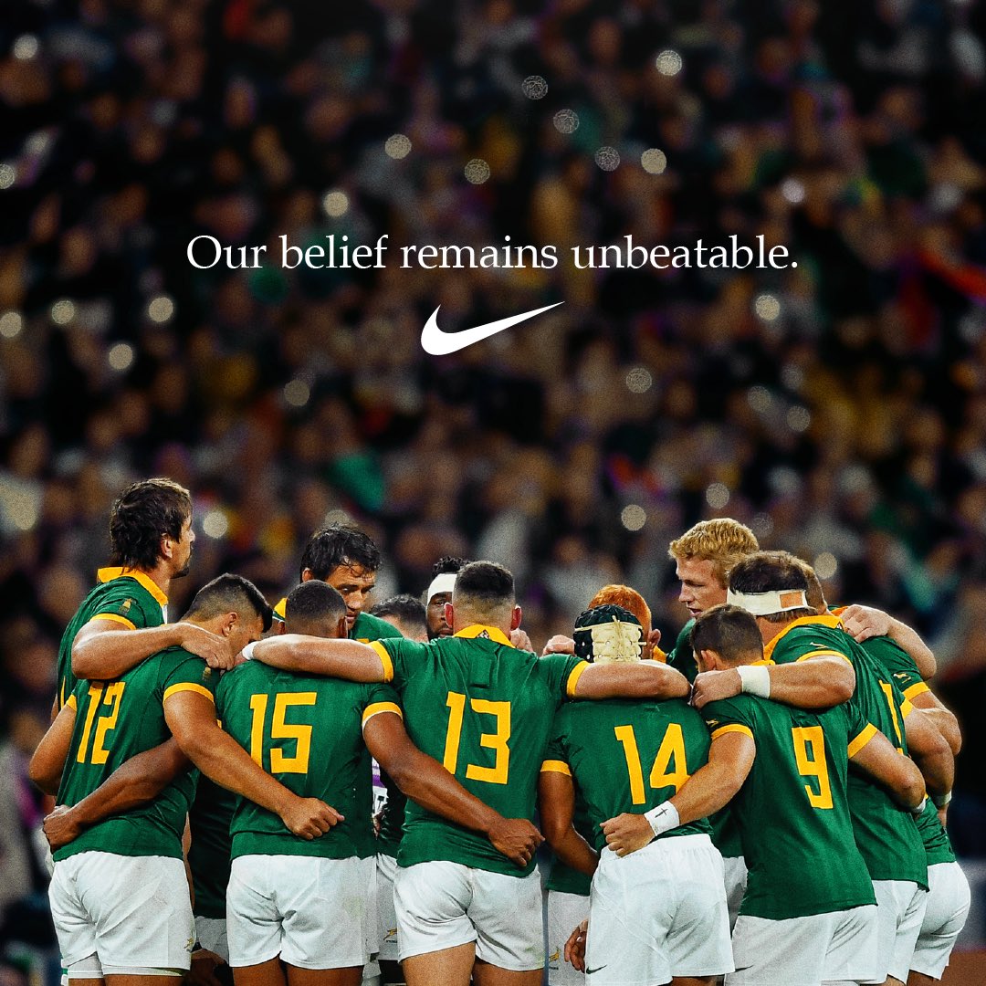 When we believe as one, it brings victory for all. Congratulations @Springboks, the new World Champions and the first men's rugby team in history to do it four times. A big win and an even bigger victory for every South African.