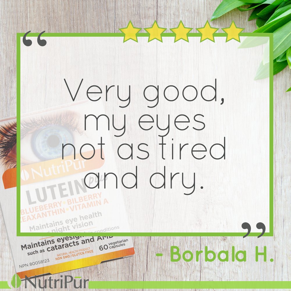 ''Very good, my eyes not as tired and dry.'' - Barbala H.
 5/5 Lutein Plus bit.ly/2pkXdaV 
 #eyehealth #EYE2020 #eyes #healthyeyes #luteinforeyes #zeathaninandlutein #eyesupplements