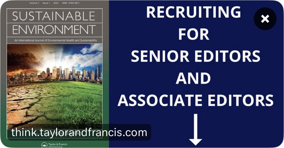 Michelle Bloor (@drmichellebloor) on Twitter photo Are you interested in joining a vibrant editorial team for a <a href="/WeAreTandF/">Taylor & Francis</a> journal? #SustainableEnvironment journal is looking to appoint new Associate Editors and Senior Editors. As Editor-in-Chief, my goal is to build our valued editorial community to meet the demand of our Are you interested in joining a vibrant editorial team for a <a href="/WeAreTandF/">Taylor & Francis</a> journal? #SustainableEnvironment journal is looking to appoint new Associate Editors and Senior Editors. As Editor-in-Chief, my goal is to build our valued editorial community to meet the demand of our