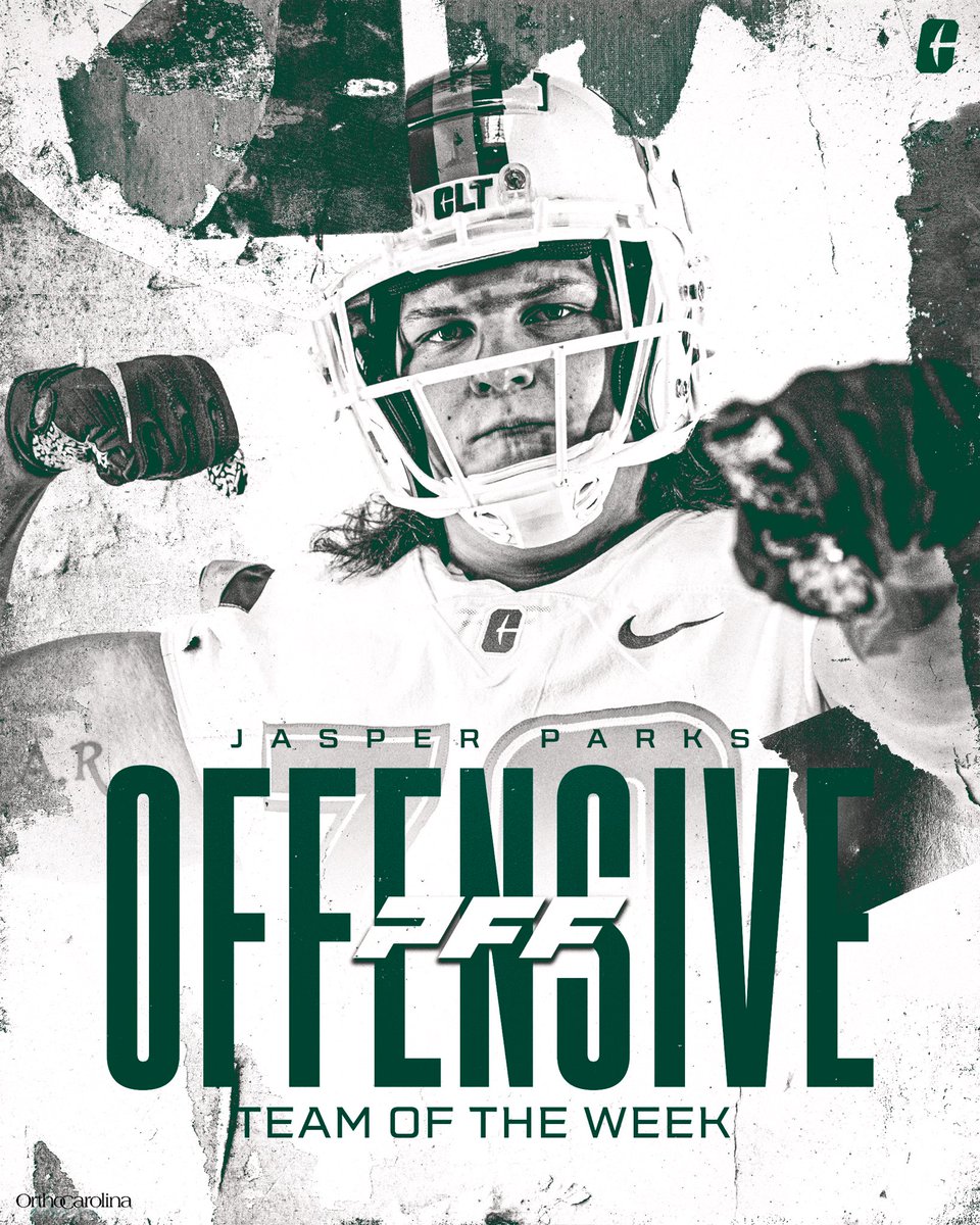 Congratulations to @JasperParks54 for making the @PFF_College Offensive Team of the Week #BadCompany⛏️ | #AmericanPower