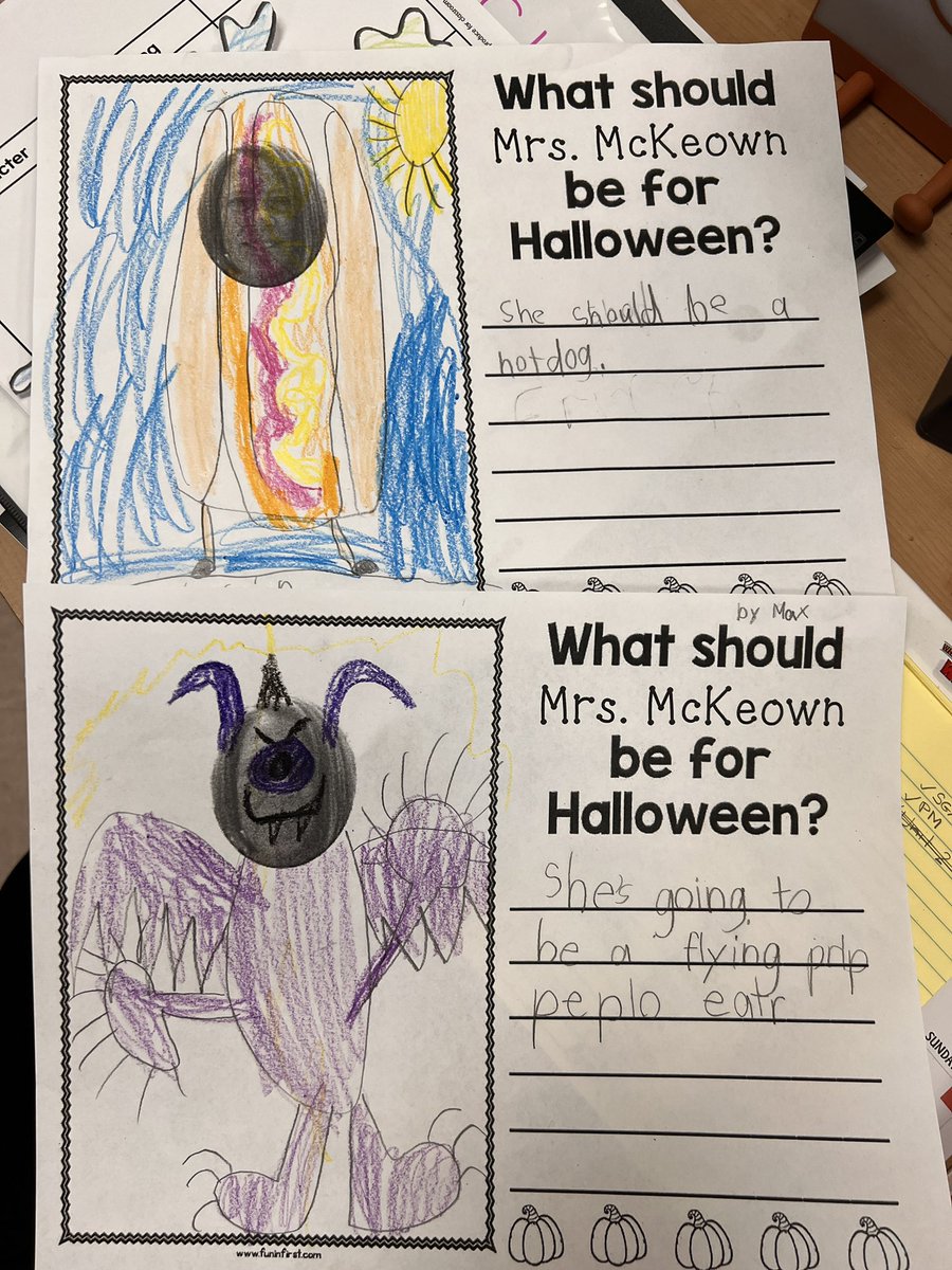 Calypso1stGrade's tweet photo. Just a few of what Mrs. McKeown should be for Halloween. I love it!
Dino, Taylor Swift, Donut with Sprinkles, Crab, Hot dog, and Flying Purple Eater!!!  @CalypsoPTC @CalypsoES @BethlehemAreaSD https://t.co/FZQkqZDUE3
