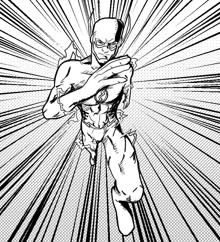 multisiffi's tweet image. #inktober2023day30 The Flash in a rush to get somewhere