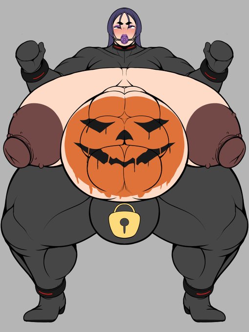 ハロウィンにやってきた謎のカボチャ怪人。
お腹には異次元な量のチョコが詰まっているぞ! 