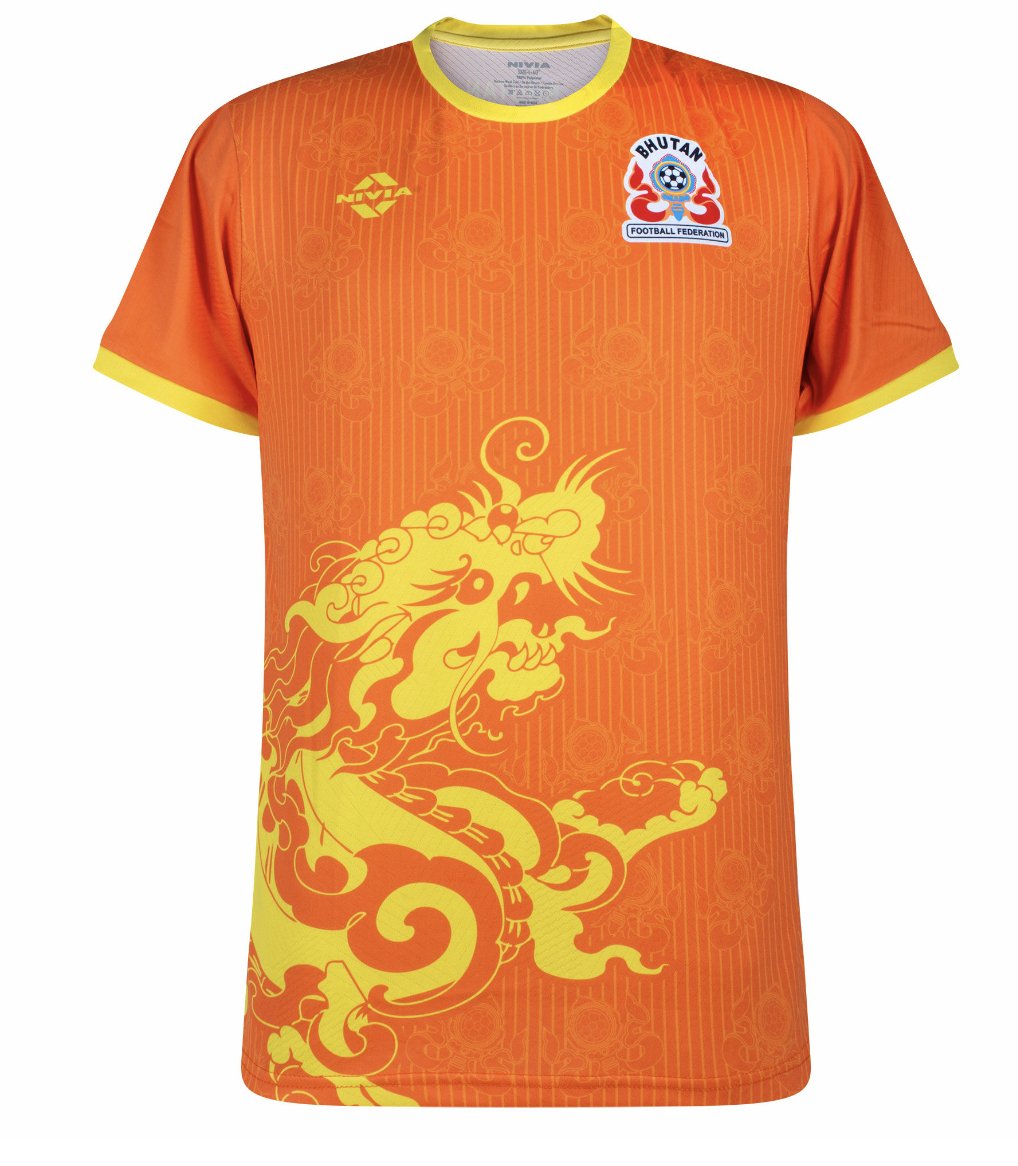 paul_c_watson's tweet photo. I'm selling off a few football shirts on Ebay. As ever, profits go back to the teams / countries involved. First up, I have this very lovely Bhutan national team shirt in XL. https://t.co/g0BDfL4SCm https://t.co/Jgjq67eadH