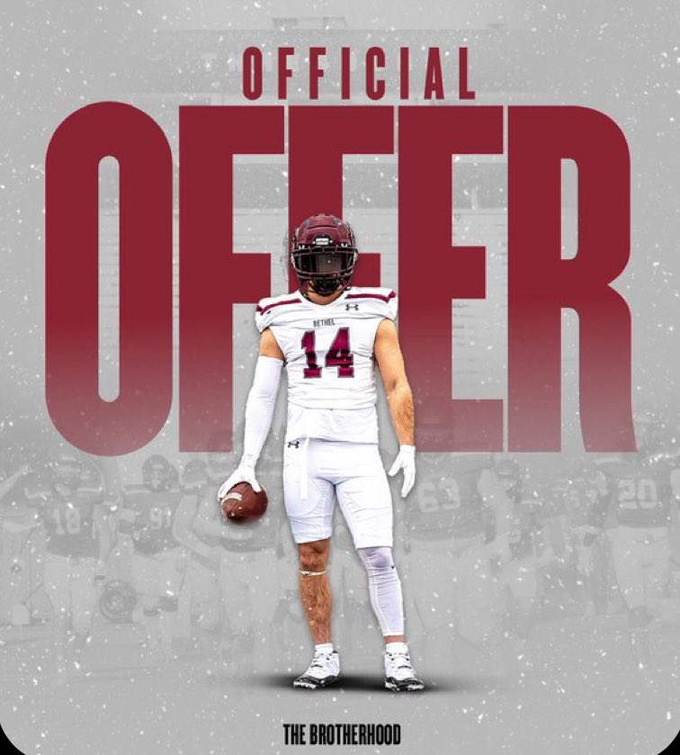 TerrellAmarion's tweet photo. After a great conversation with @TheTerryCook I am blessed and excited to announce I’ve receive my 2nd offer from bethel university I would like to also thank @CoachStokesBC @CoachDHud_BC https://t.co/yUkDBLDefc