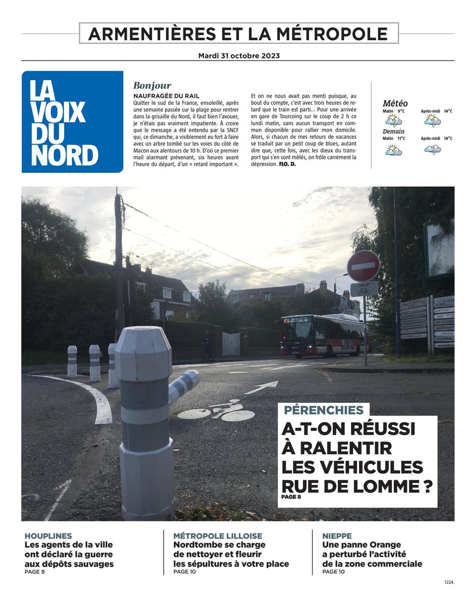 Bonjour ! 
Voici les sujets à la Une de votre édition locale #Armentieres ce mardi. 
Votre journal numérique >>> journal.lavoix.com
Bonne journée à tous !