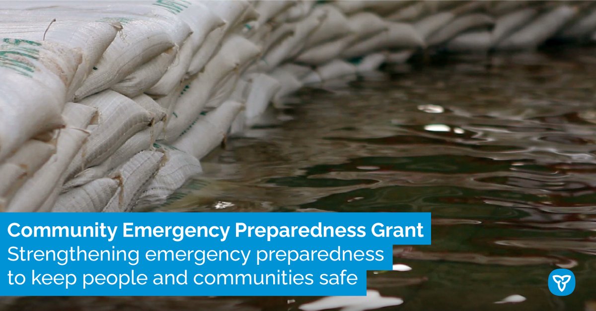 The new Community Emergency Preparedness Grant will help communities and organizations purchase critical supplies, equipment and deliver training and services to improve local emergency preparation and response. Learn more: news.ontario.ca/en/release/100…