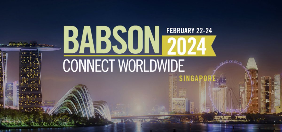 You don’t want to miss out on discounted Babson Connect Worldwide pricing right? Only a few hours left before ticket prices increase!

Join us in Singapore: web.cvent.com/event/0c6f121d…
