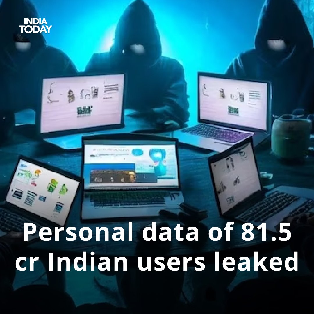 Personal data of 81.5 crore Indian users leaked in possibly the largest data breach in Indian history ▪️Sensitive personal data of 81.5 million India users have leaked and surfaced on the dark web. ▪️The stolen information comprises Aadhaar and passport details, names, phone…
