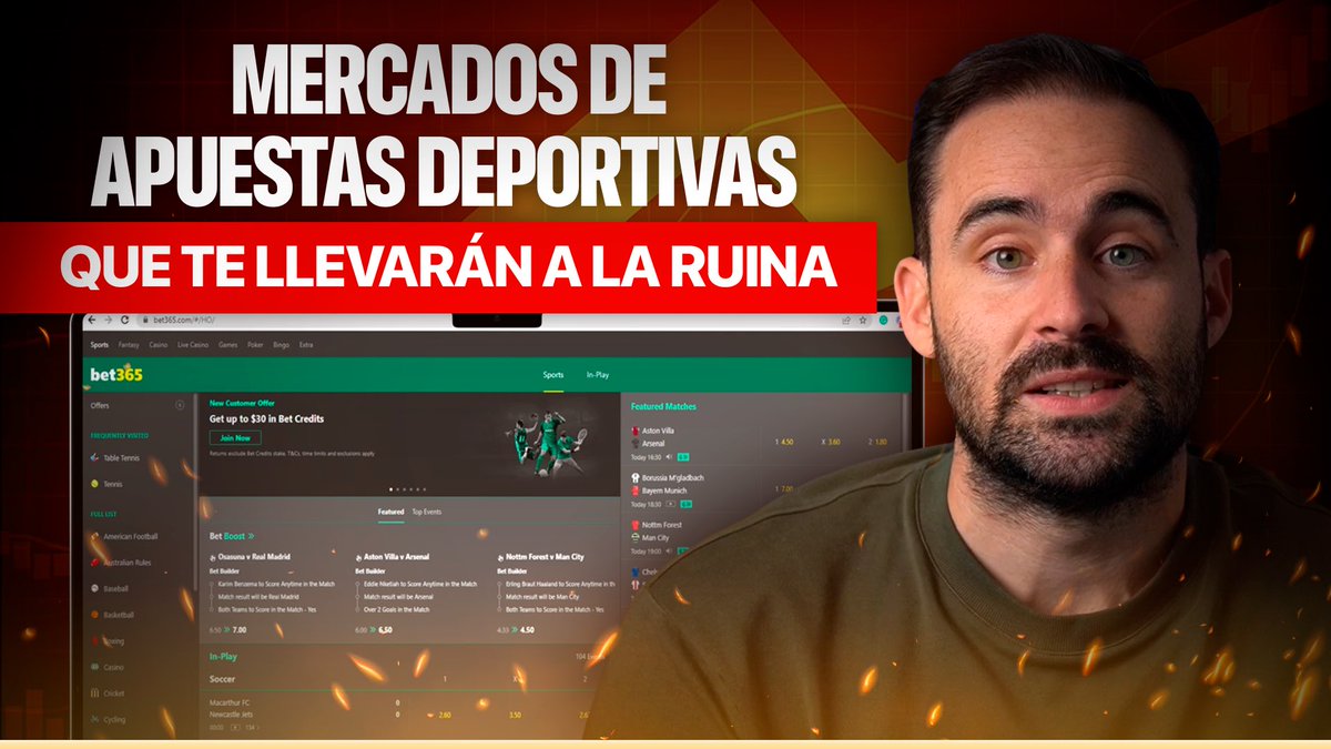 ¡Nuevo vídeo en YouTube! 📹

🚨 APUESTAS DEPORTIVAS QUE TE LLEVARÁN A LA RUINA ❌💸

En este vídeo te enseño:

- Los mercados que debes evitar.
- Y en los que estás perdiendo día tras día.

Mira aquí el vídeo ➡️ youtu.be/YERFmXPJy9w

✍🏼 Coméntanos que te parece el vídeo, te