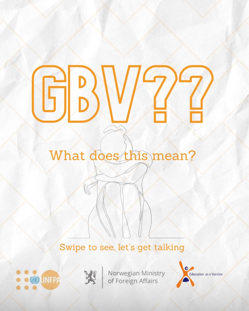 What does GBV mean? 

#GBVAwareness #EVANigeria #SRH4U #Healthtips #Familyplanning #UnitedNations #UNFP #Nigeria #Africa #Socialmediaadvocacy