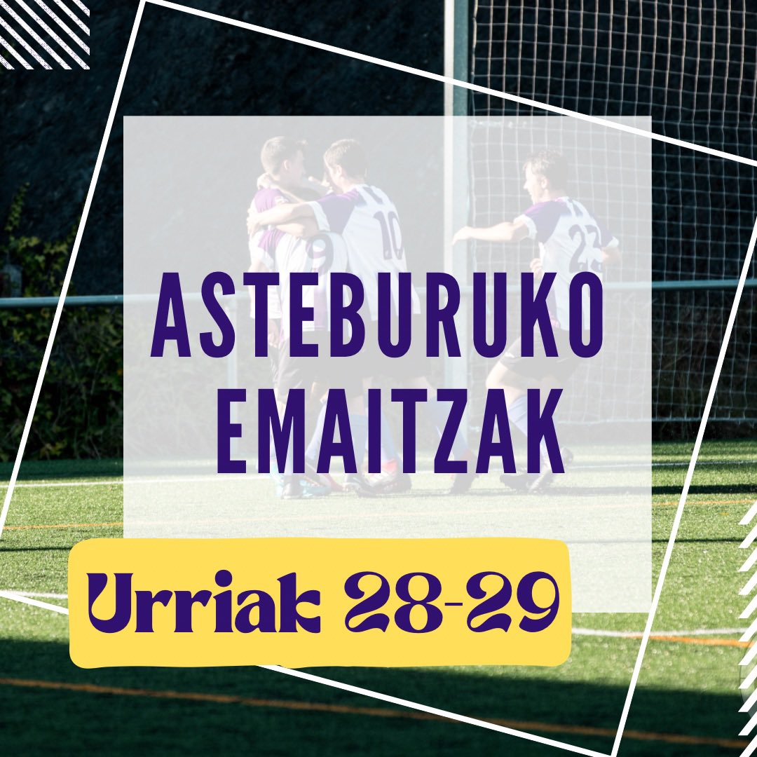 MondragonCF's tweet photo. ⚽️ | ASTEBURUKO EMAITZAK
🗓️ | Urriak 28-29 https://t.co/DynTTFuy0b