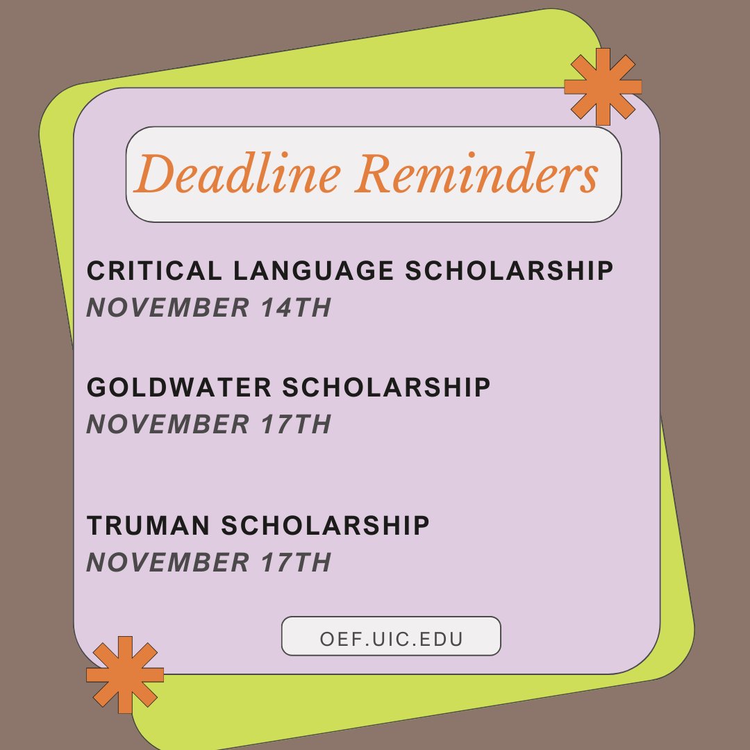 UIC External Fellowships (@oef_uic) on Twitter photo Write-Edit-Revise-Repeat! Now is the time to start adding those final touches to your applications and get in to see us for review if you haven't already! Good luck! YOU GOT THIS! #Fellowships @trumanfoundation <a href="/CLSscholarship/">CLS Program</a> <a href="/GoldwaterSC/">Goldwater Scholar Community</a> Write-Edit-Revise-Repeat! Now is the time to start adding those final touches to your applications and get in to see us for review if you haven't already! Good luck! YOU GOT THIS! #Fellowships @trumanfoundation <a href="/CLSscholarship/">CLS Program</a> <a href="/GoldwaterSC/">Goldwater Scholar Community</a>