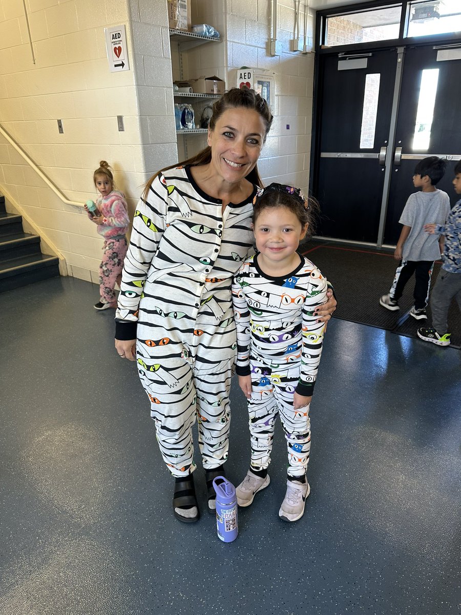 When it’s pajama day at school and you and a student wear matching mummy pjs! <a href="/MarkTwainD63/">Mark Twain School</a>