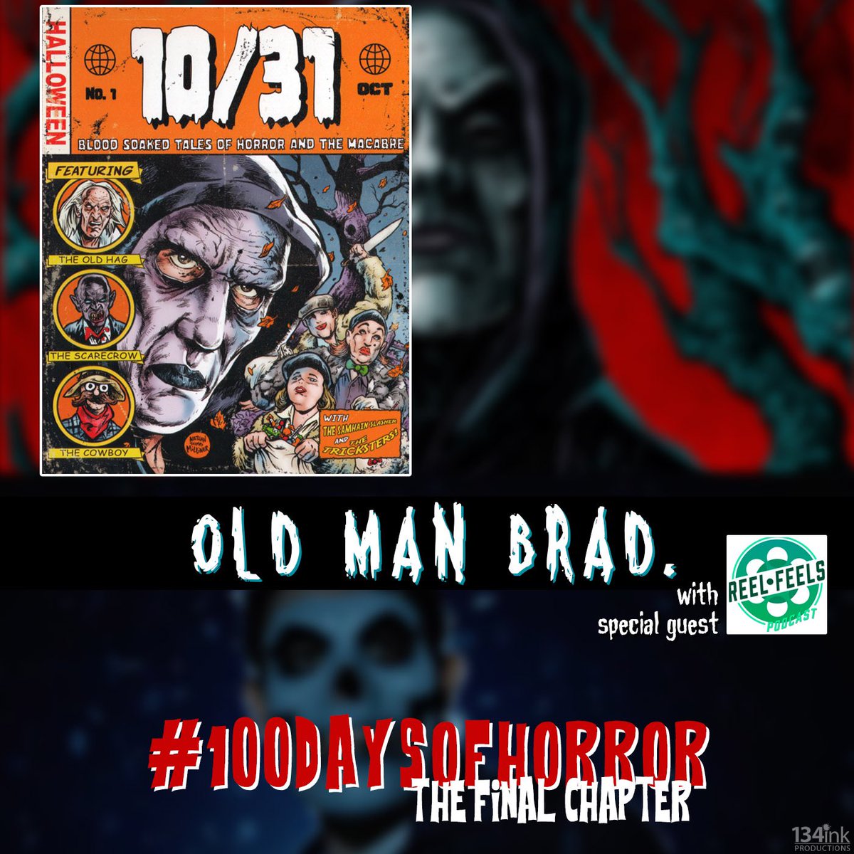 OldManBradPod's tweet image. Tomorrow my good friend Drew from @ReelFeelsPod and @NeedsTubiSeen returns for a special Old Man Brad Halloween episode! We talk the anthology film 10/31 and give our final updates for #100daysofhorror. Don’t miss this spooky spectacular! #halloween #horror #podcast