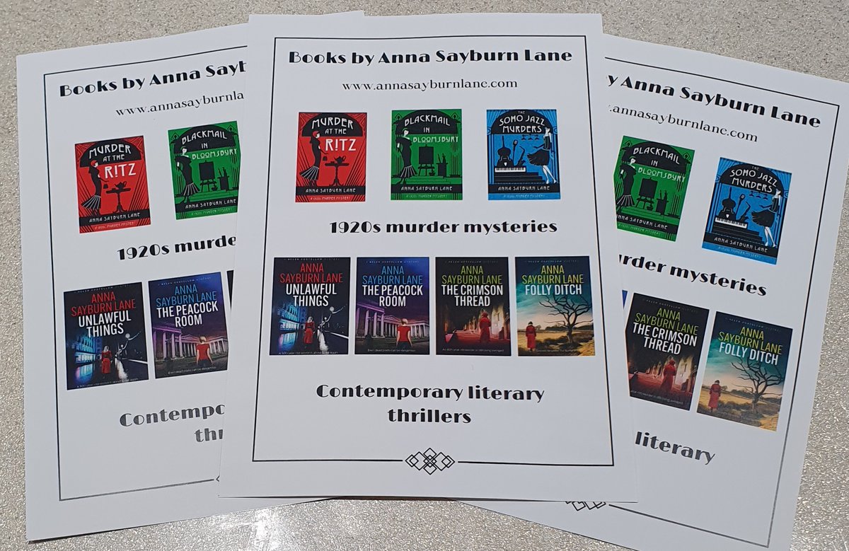 Thanks <a href="/BloomsburyBlue/">Anna Sayburn Lane</a> for asking us to supply these flyers for you.