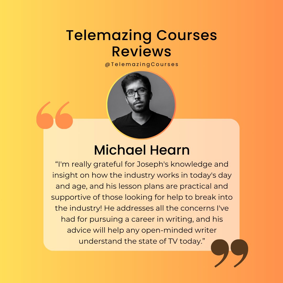 JoeMightLikeTV's tweet photo. The courses are officially a hit! 

I've received 10 thoughtful testimonials total with these new 4! So please consider joining one of my November courses today! https://t.co/m5SSQWoyf0 

I JUST moved my Build-A-Writer course to Sundays, so I hope more can sign up! https://t.co/RNODeZFUqq