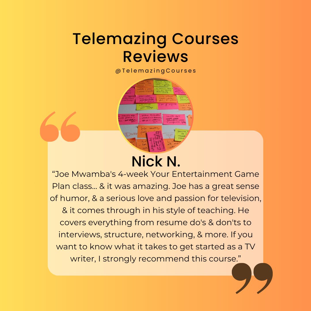 JoeMightLikeTV's tweet photo. The courses are officially a hit! 

I've received 10 thoughtful testimonials total with these new 4! So please consider joining one of my November courses today! https://t.co/m5SSQWoyf0 

I JUST moved my Build-A-Writer course to Sundays, so I hope more can sign up! https://t.co/RNODeZFUqq