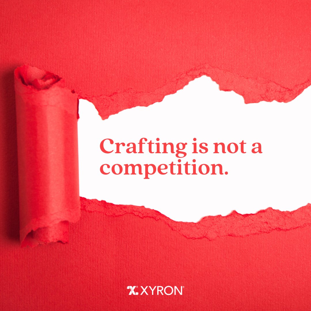 It’s more like a team sport - let’s all craft together!

#craftwithxyron #xyron #crafting #creativity #craftlife #craftersgonnacraft
#crafttogether #craftquotes