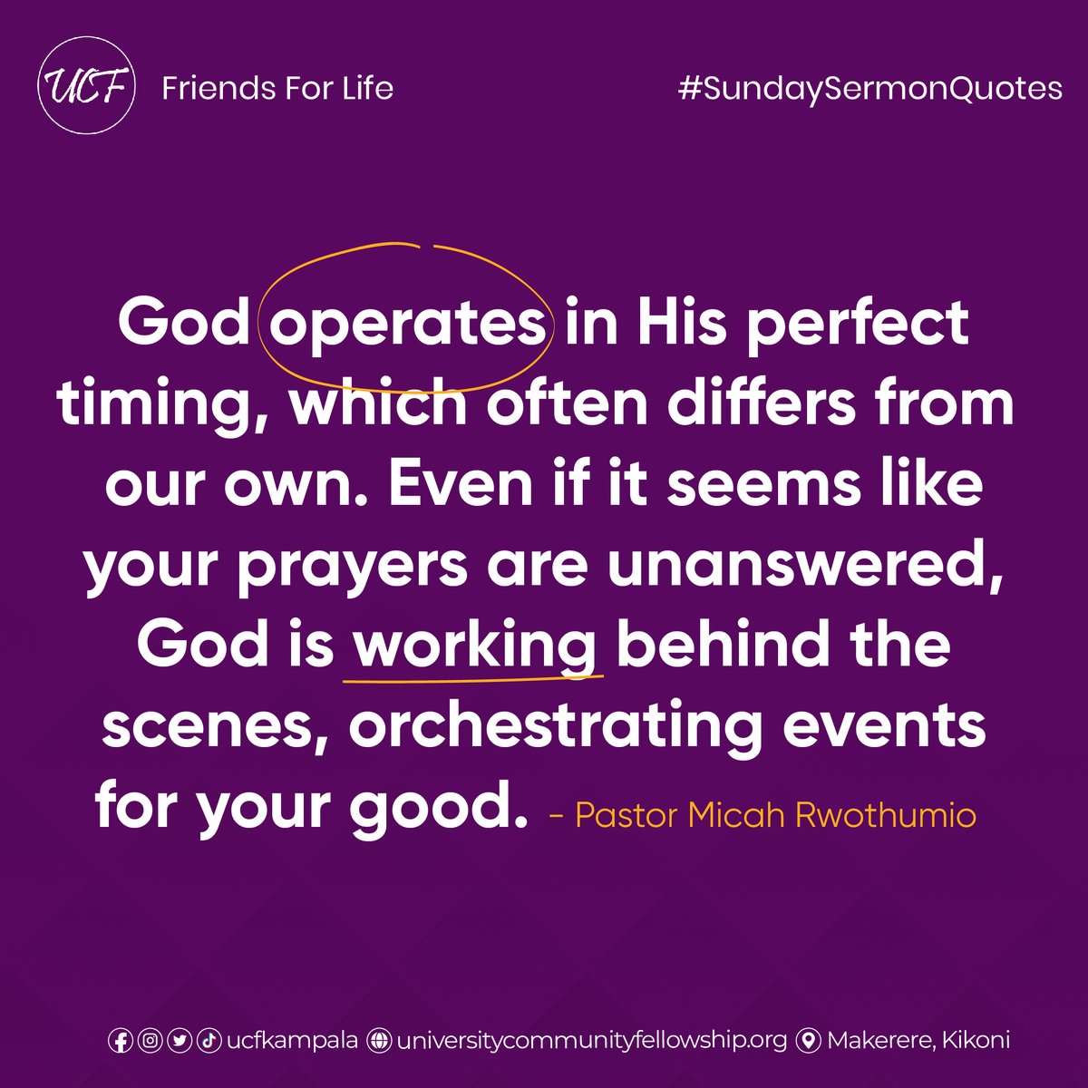 MicahRwothumio_'s tweet photo. Be patient and continue to seek Him diligently. When the time is right, God will open doors, provide solutions, and fulfill His promises. Our role is to trust, wait, and worship in the midst of the waiting.

#SermonQuotes #TheMicahMoment https://t.co/n5w7m1FETy