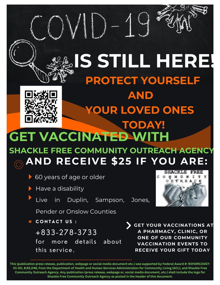 ShackleFree3's tweet image. 60 and over? Get vaccinated &amp;amp; get ahead of flu season. We make getting your flu &amp;amp; COVID-19 shots easy. Join us at Fish Fryday, on Nov. 4th at 224 W. College St in Warsaw. More information at eh link below.

Funded by @ACL
shacklefree.org
#shacklefree #COVID19 #flu