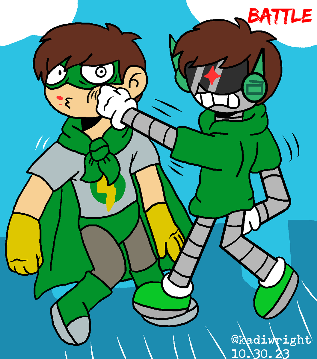 KadiWright3's tweet photo. Day 30: Battle (Prompt belongs to @clawort)
#goretober2023 #Day30 #Battle #eddsworld #eddsworldfanart #eddsworldedd #superedd #eddbot https://t.co/hcsWDXrDwG