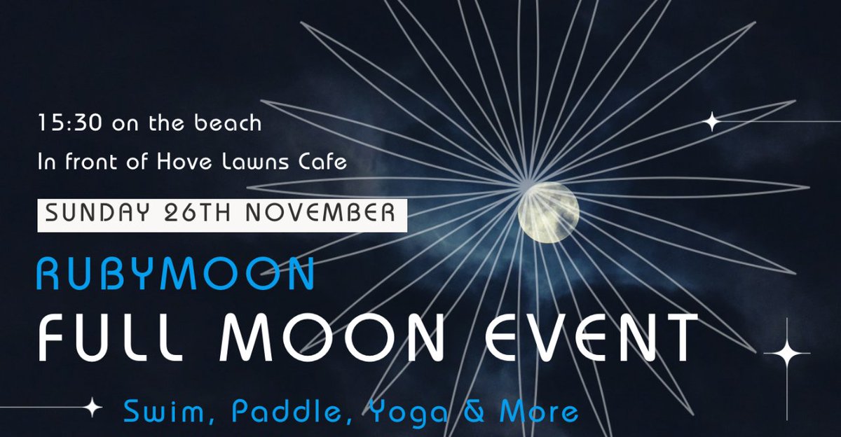 A FREE Sunday Afternoon treat with the amazing resident DJ Ben @bestenjoyednow spinning tunes to #dance #yoga #swim #fullmoonparty #fullmoonevent in #brighton #hoveactually Looking forward to it, are you? #fullmoon #beachyoga #beachparty #fullmoon #beavermoon #yogaswimdance