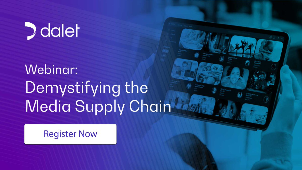 Unravel the complexities of the media supply chain at the upcoming Dalet webinar 🌐🔗  

See how a cloud-native, elastic architecture helps align supply with demand and future-proof your wider media operation.

Register here : hubs.li/Q0276fq10