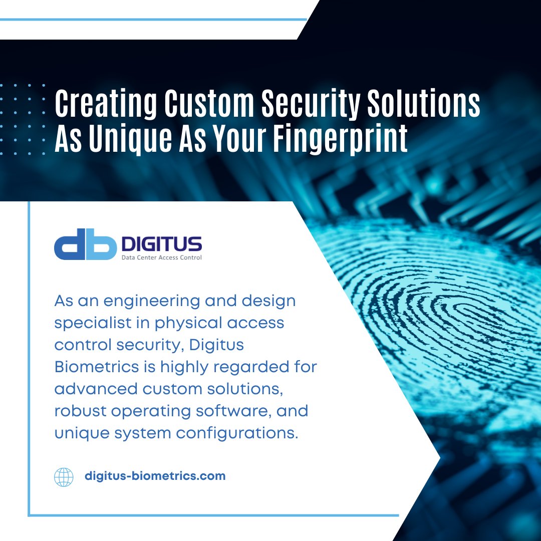 Digitusbio_'s tweet image. Digitus Biometrics creates custom security solutions as unique as your fingerprint. Visit bit.ly/3Q56TAn to learn more.
#DigitusBiometrics #CustomSecuritySolutions