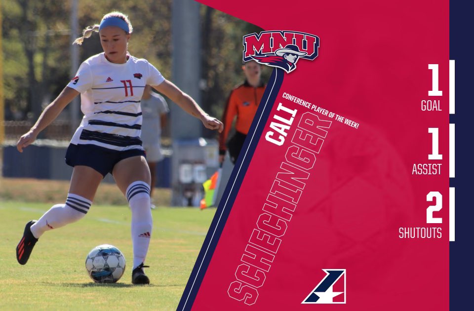 ⚽️ Congrats Cali Schechinger, named Conference Defensive Player of the Week! #FearTheNeer