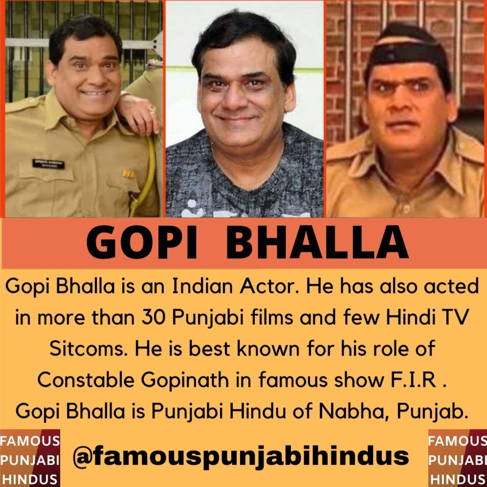 Gopi Bhalla - Famous Indian TV Actor #gopibhalla #nabha #patiala #punjabihindu #hindupunjabi #tvactor #actor #television