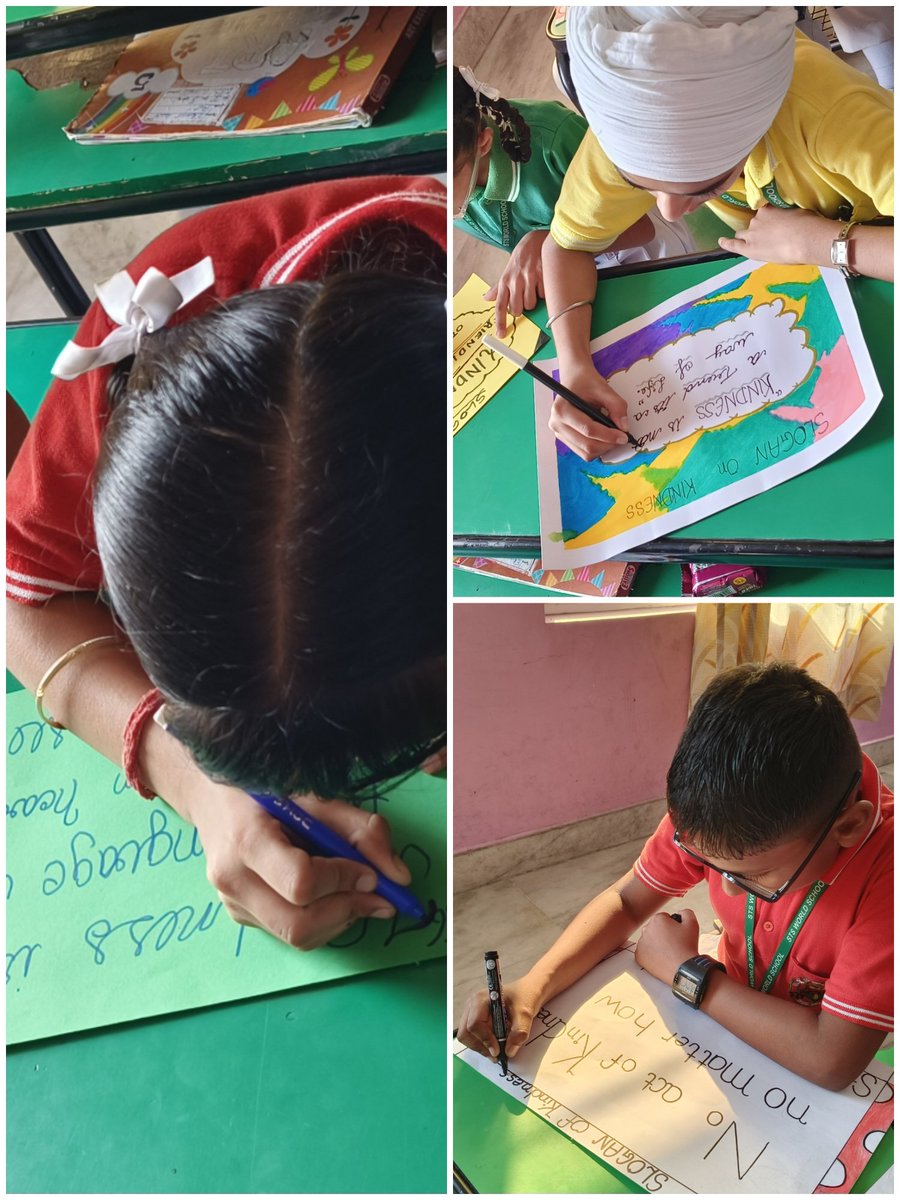 Activity: Slogan Writing on Kindness  📝
SDG Goal No. 4,16,10
Grade 5️⃣🅱️ at STS World School unleashed their creativity today in an inspiring way. Our young minds expressed their thoughts on kindness through slogan writing. <a href="/Prabhjo60556013/">Prabhjot Gill</a> <a href="/KulbirK34024539/">Kulbir Kaur Teacher in S. T. S World school</a>
<a href="/cbseindia29/">CBSE HQ</a>