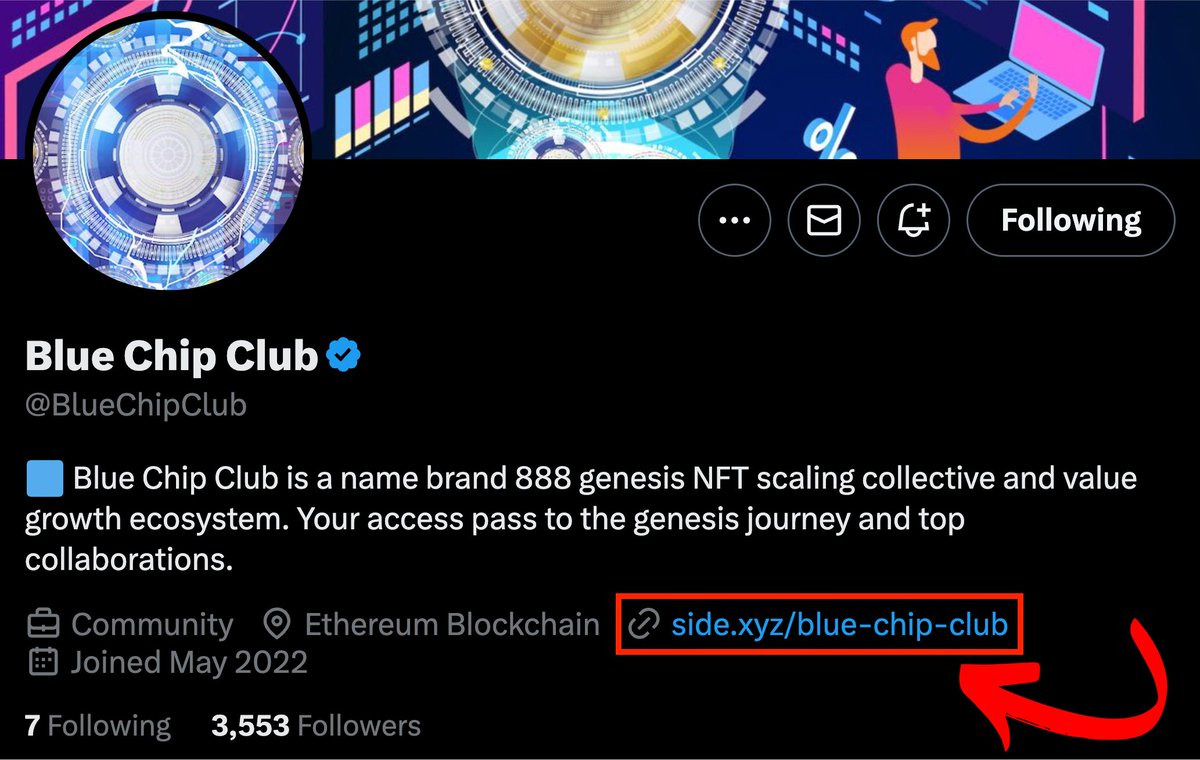 sidexyz's tweet image. Blue Chip Club  🤝 Side

@BlueChipClub now uses a @sidexyz page for its link in bio.

side.xyz/blue-chip-club