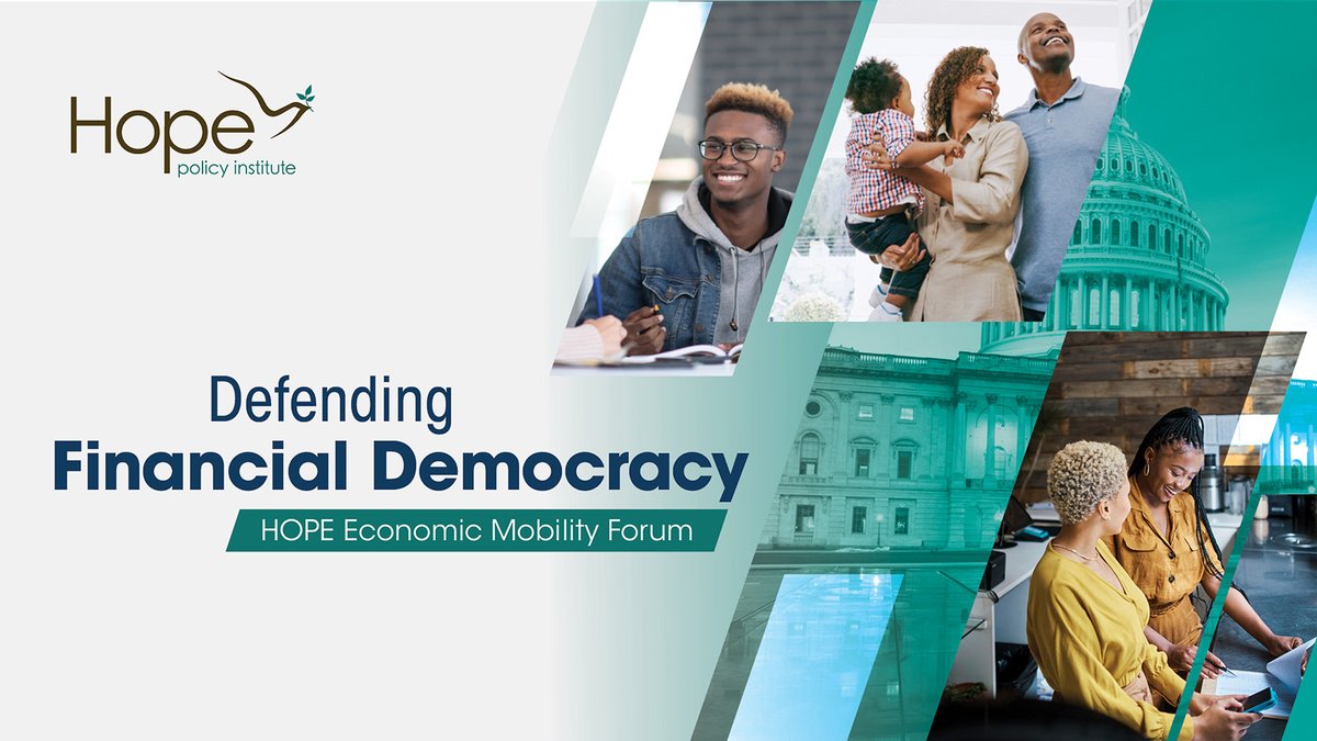 HOPE_Policy's tweet photo. ⏰ 2 days until our #EconomicMobilityForum: Defending Financial Democracy!
Register today to hear from experts on how #CDFIs can bridge the gaps that limit under-resourced communities from building wealth.⬇️
https://t.co/1IM8g8NV7O https://t.co/biPJbvIVcR