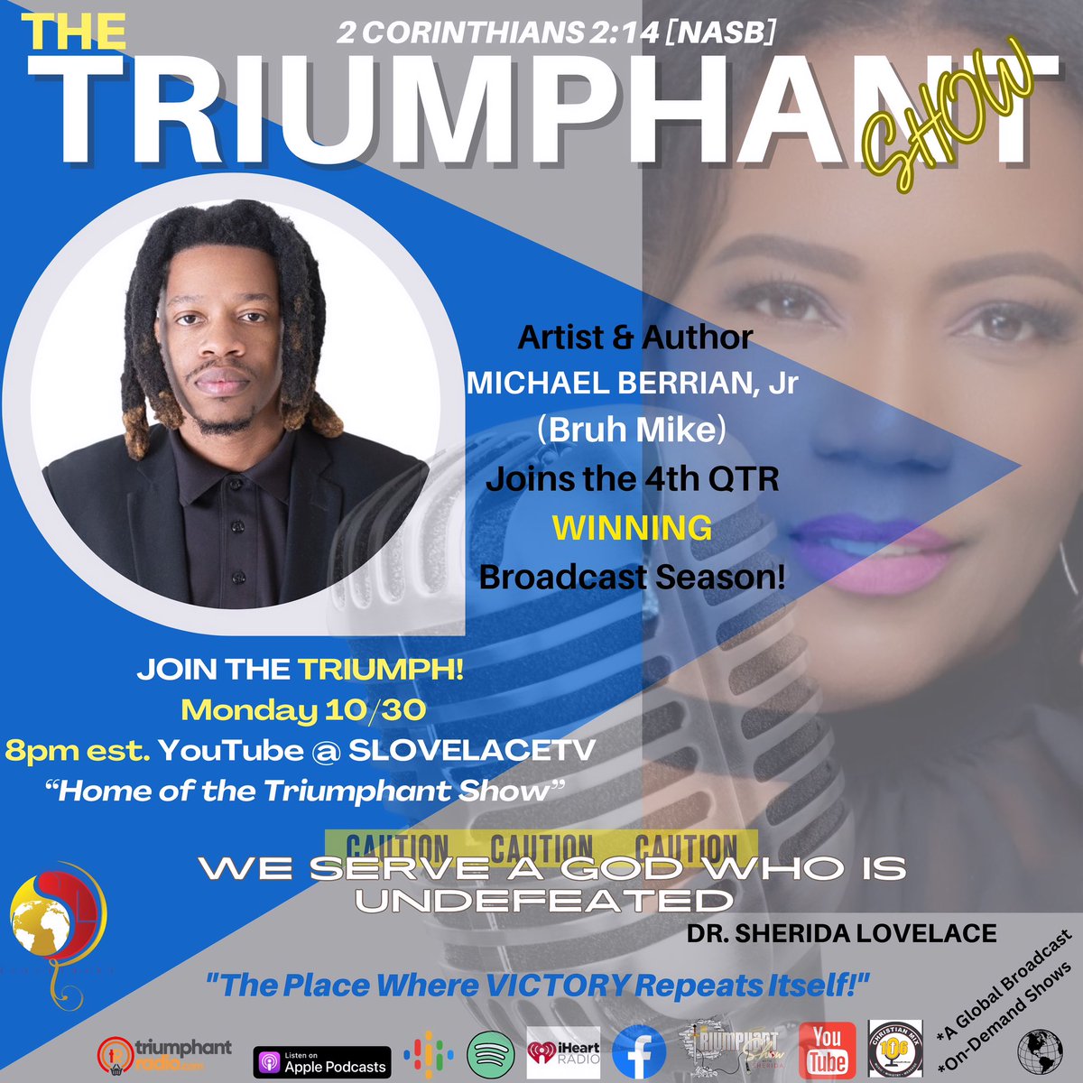 SheridaLovelace's tweet photo. 🎤 I look forward to seeing you tonight! 😉

“The Place Where Victory Repeats Itself!” 
#TriumphantShow https://t.co/PFsmQ9ebi1