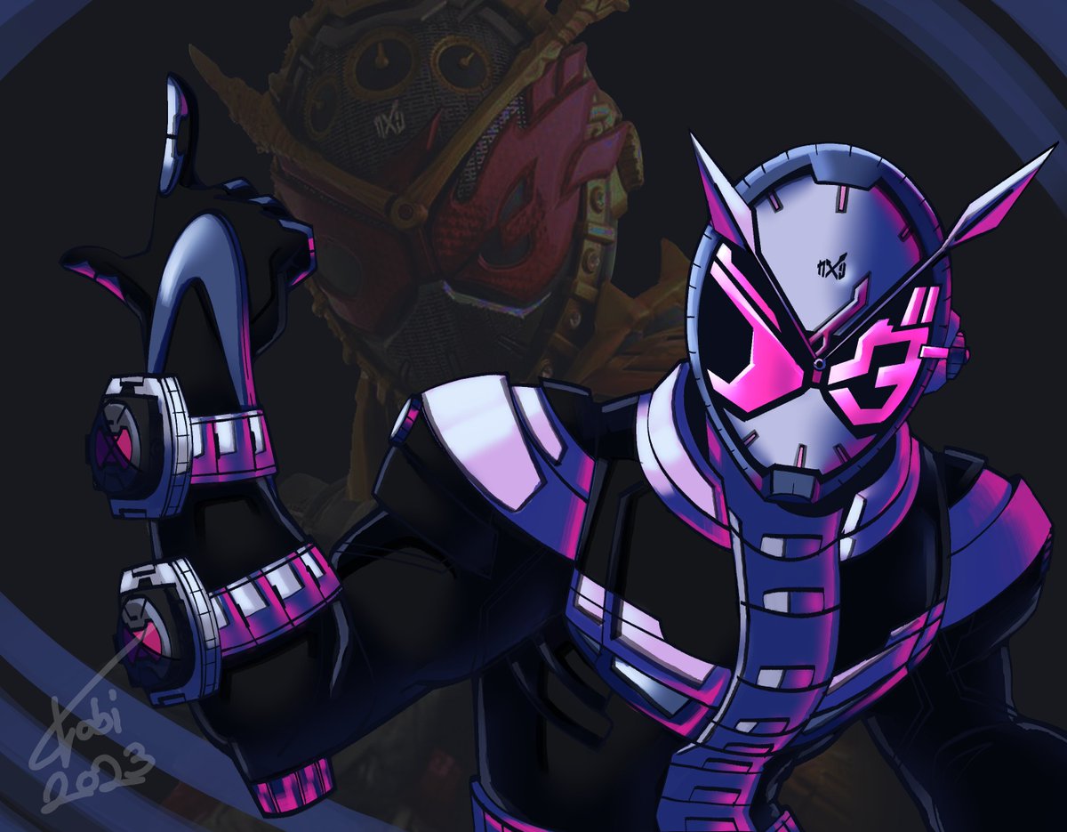 RealFobi's tweet image. Kamen rider Comm done for @ZygardeZi_O thanks for letting me draw him was fun to pull of the helmet.
