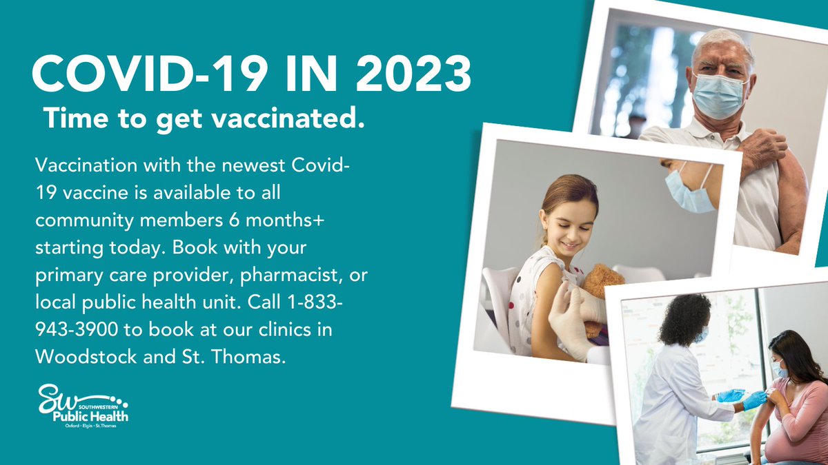 👻It's not a Hallowe'en trick! We're offering the newest Covid-19 vaccine to anyone 6 months or older. Book an appointment with Southwestern Public Health's Woodstock or St. Thomas clinics by calling 1-833-943-3900 or booking online at covid-19.ontario.ca/book-vaccine.