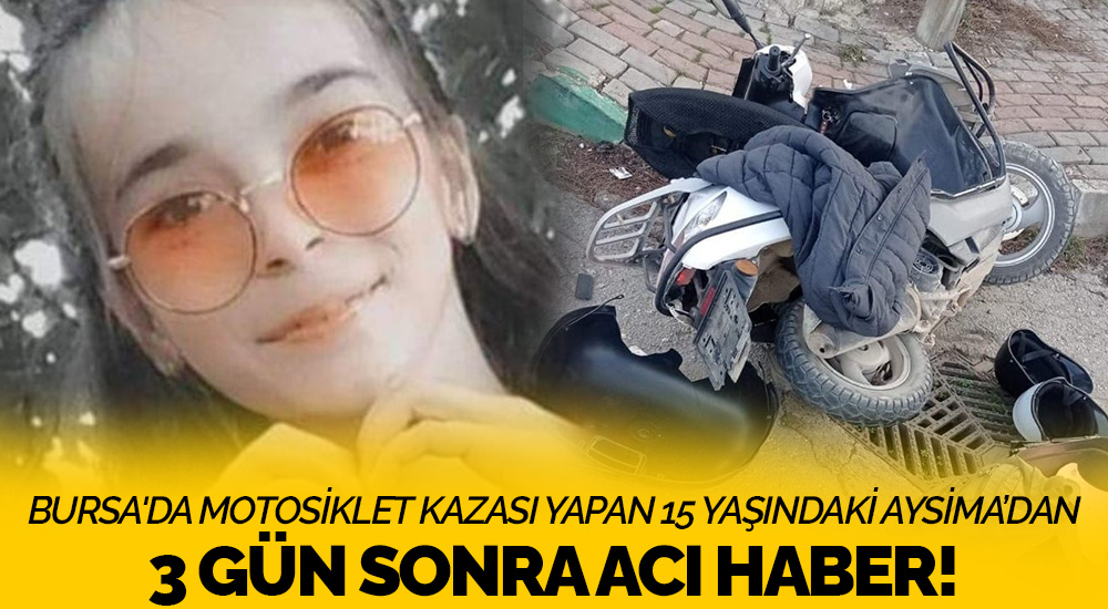 Bursa'da motosiklet kazası yapan 15 yaşındaki Aysima’dan 3 gün sonra acı haber!

baskagazete.com/haber/bursa-da…

#bursa #motosikletkazası #aysima #acıhaber #yenişehir