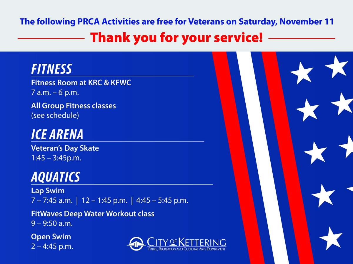 We appreciate our Veterans and we thank you for your service!!