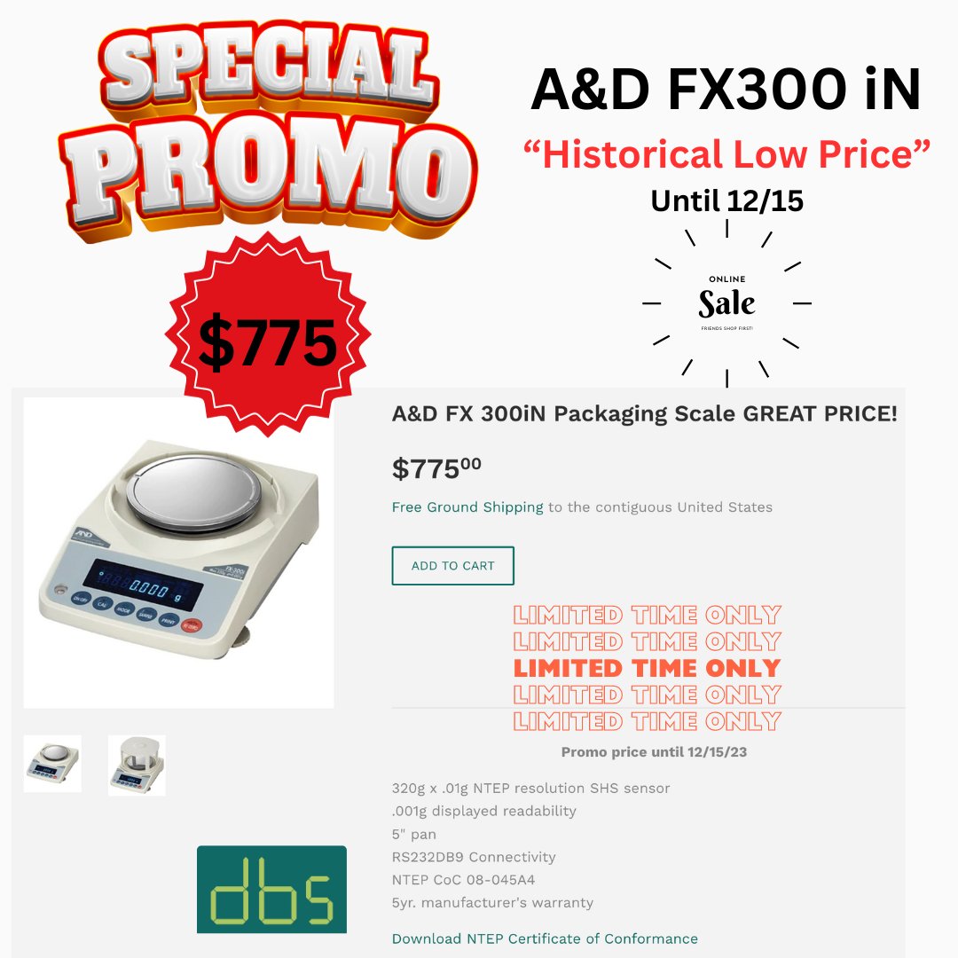 HISTORICAL LOW PRICE ON NTEP PACKAGING SCALE!!!

digitalbalanceservices.com/products/a-d-f…